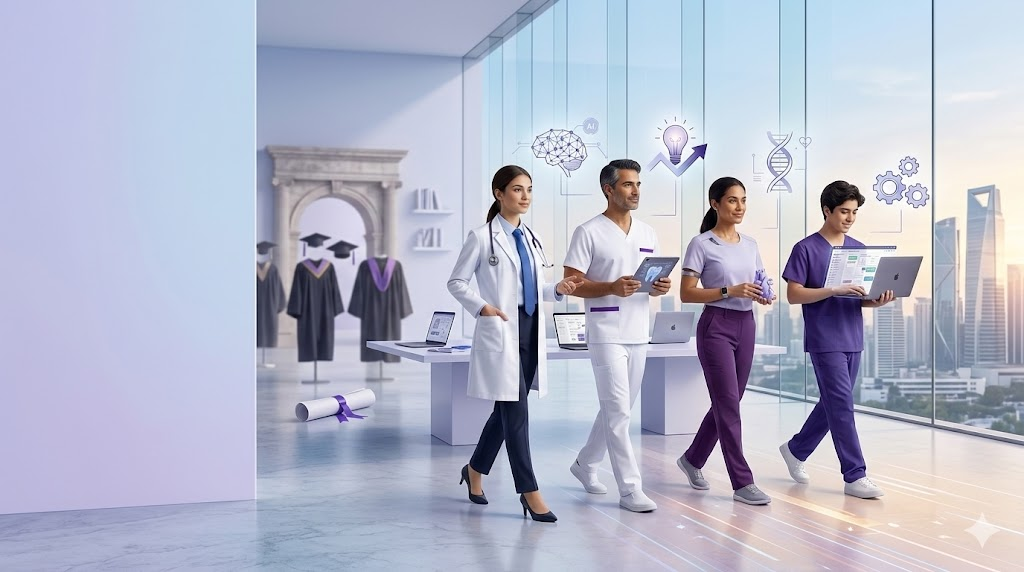 Workshop audience in college classroom