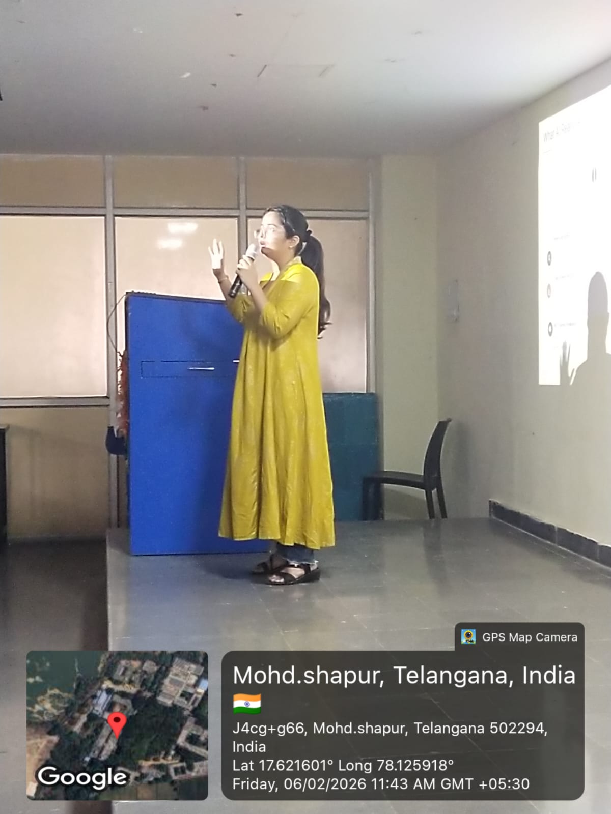 Speaker presenting Dreams Over Degrees session